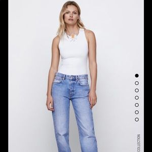 Zara halter neck White Bodysuit (S)